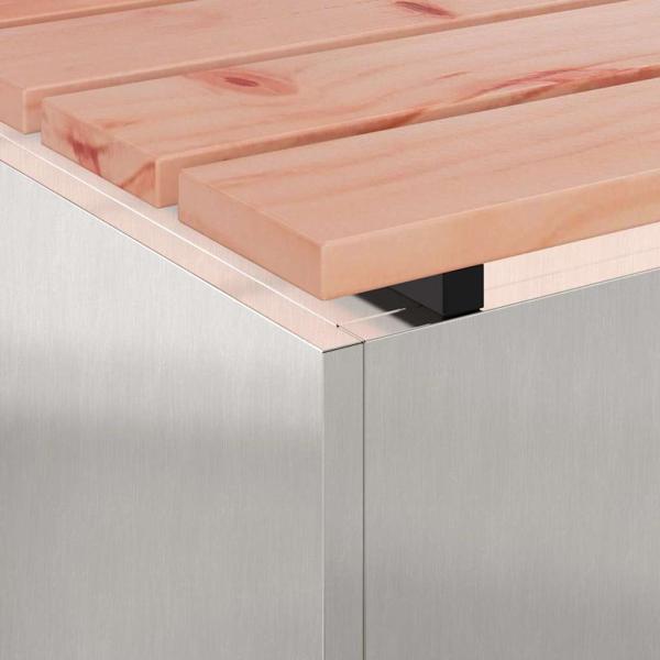 Gartenbank Silber 40 x 40 x 43 cm Edelstahl