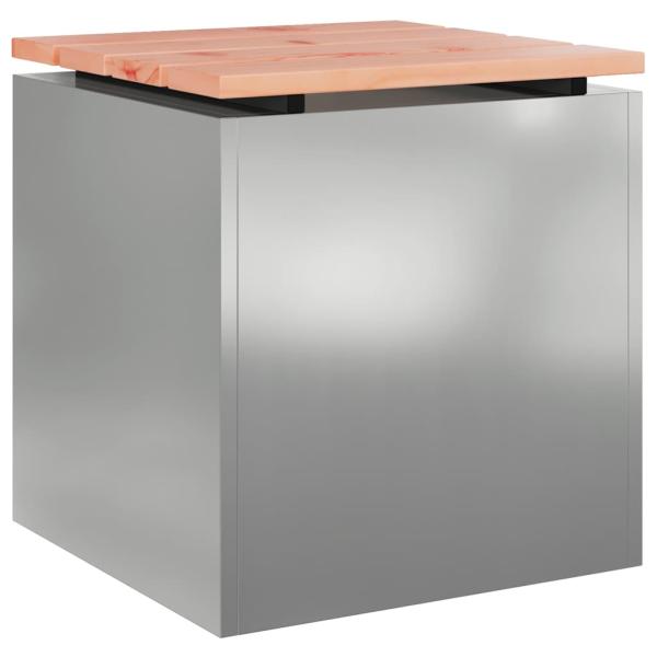 Gartenbank Silber 40 x 40 x 43 cm Verzinkter Stahl