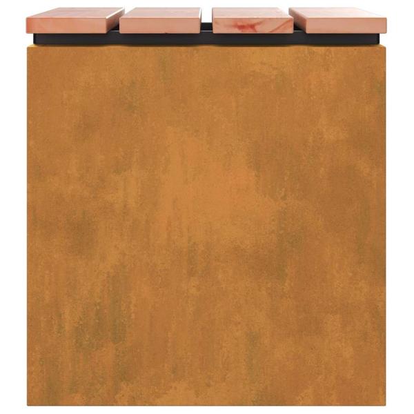 Gartenbank Rostig 40 x 40 x 43 cm Wetterfeststahl