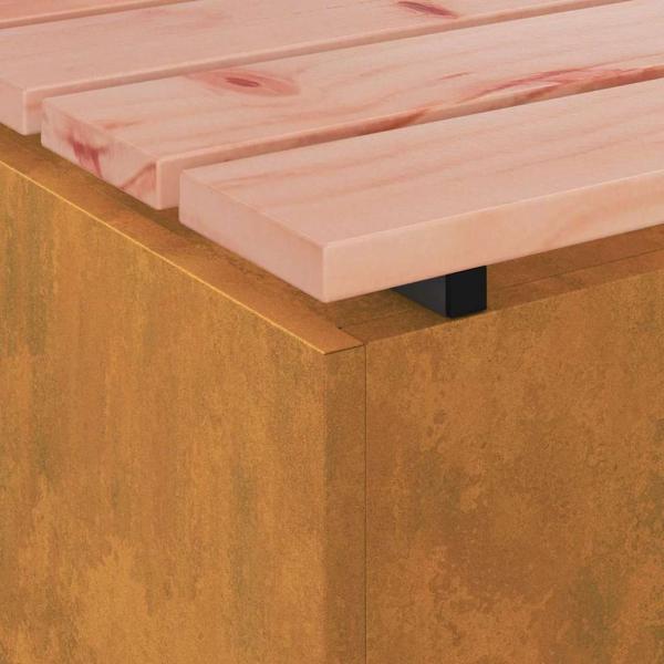 Gartenbank Rostig 40 x 40 x 43 cm Wetterfeststahl