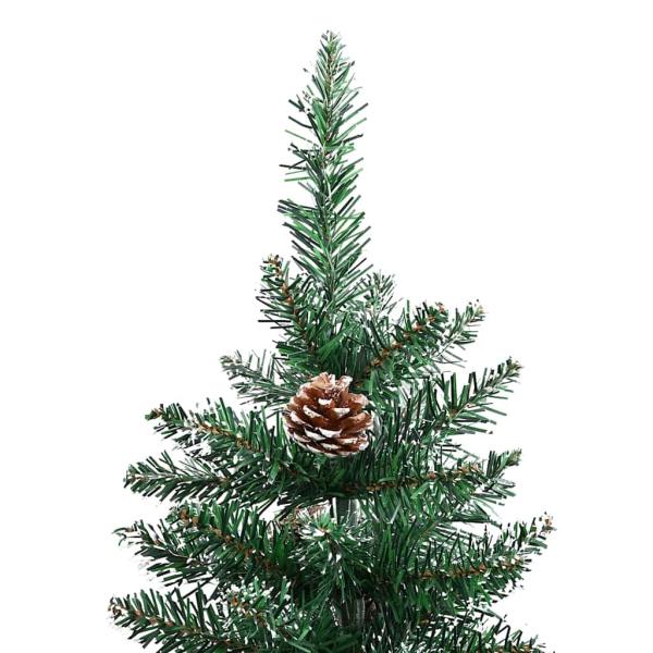 Schlanker Weihnachtsbaum mit 300 LEDs Grün und Weiß 180 cm