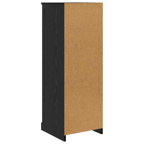 Sideboard 3 pcs Schwarz Eichen-Optik Holzwerkstoff
