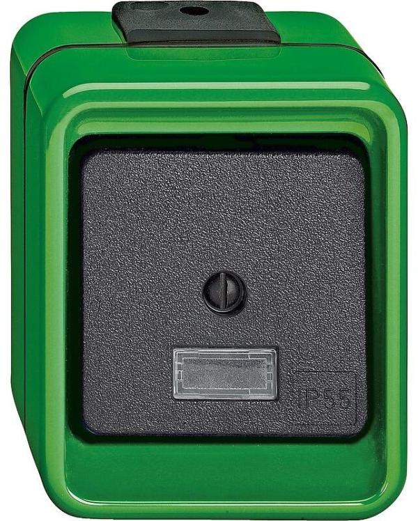 ARDEBO.de Merten 370677 Wippschalter, Agrar, Wechsel, 16 AX, AC 250V, grün