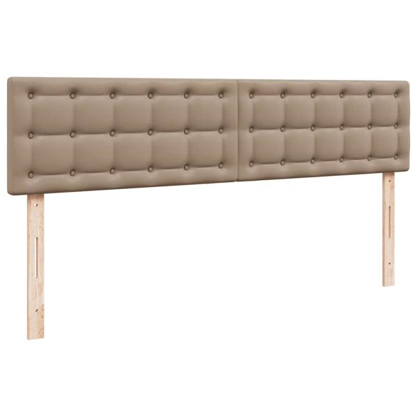 Ottoman-Bett mit Matratze Cappuccino-Braun 160x200cm Kunstleder