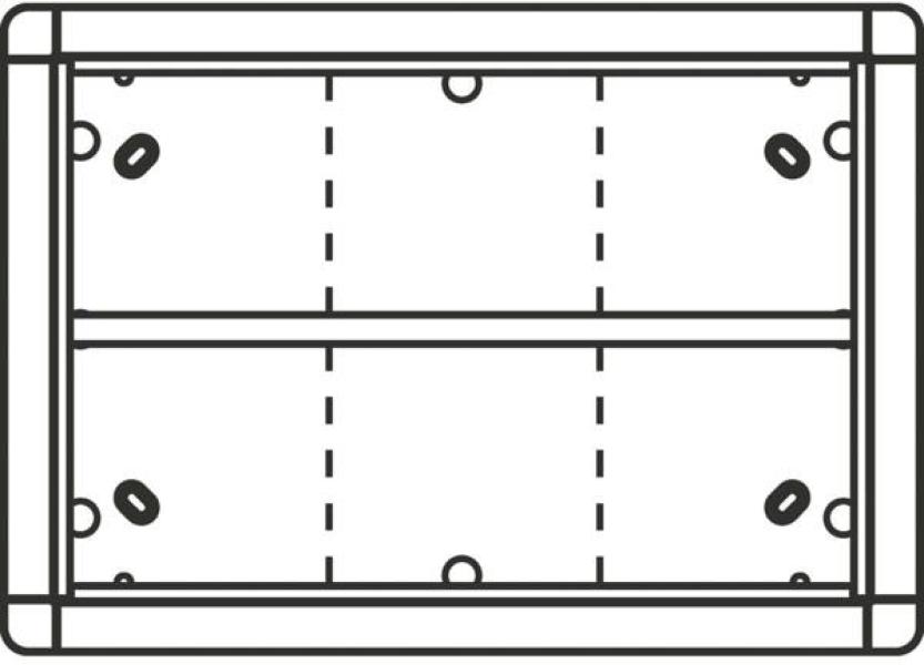 ARDEBO.de Ritto Aufputzrahmen, 6 Modulplätze, weiß (1883670)