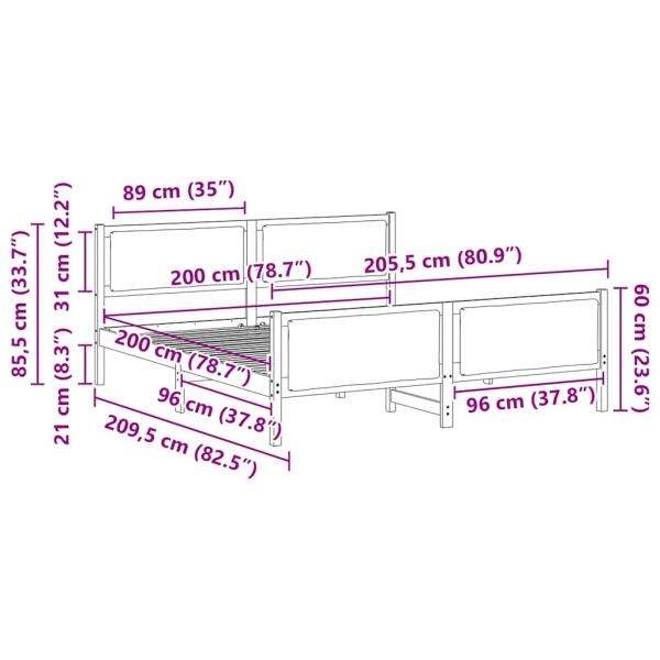 Bettgestell mit Kopfteil Taupe 200 x 200 cm Stoff