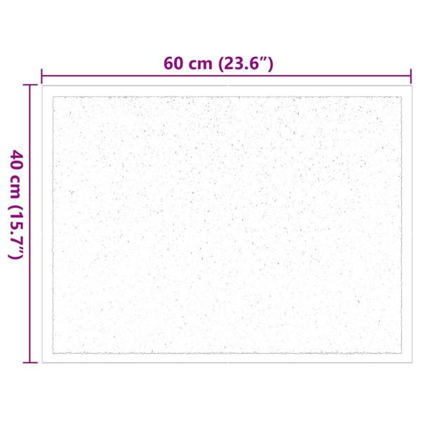 Fußmatte Beige 60 x 40 x 1,2 cm Teddystoff