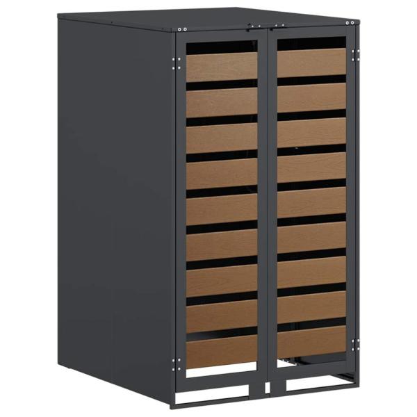 Mülltonnenlager mit Gas-Hebedeckel für 240L Tonne Anthrazit