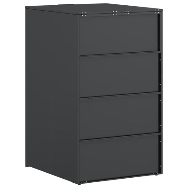 Mülltonnenlager mit Gas-Hebedeckel für 240L Tonne Anthrazit