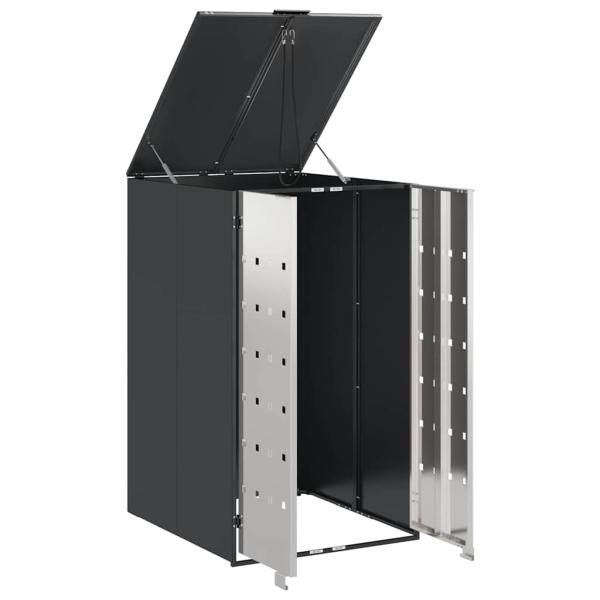 Mülltonnenlager mit Gas-Hebedeckel für 240L Tonne Anthrazit