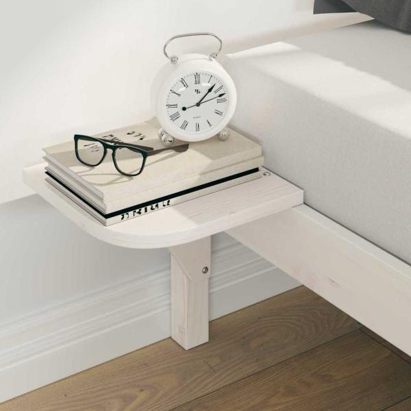 Bettgestell mit Nachttischen Weiß 180 x 210 cm