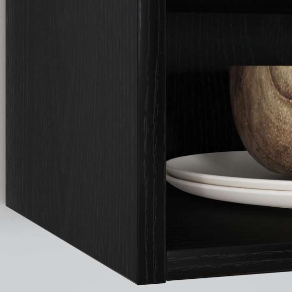 Hängeschrank Riga Schwarz Eichen-Optik 40 x 29,5 x 60 cm