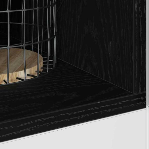 Küchenunterschrank mit Regal Riga Schwarz Eichen-Optik