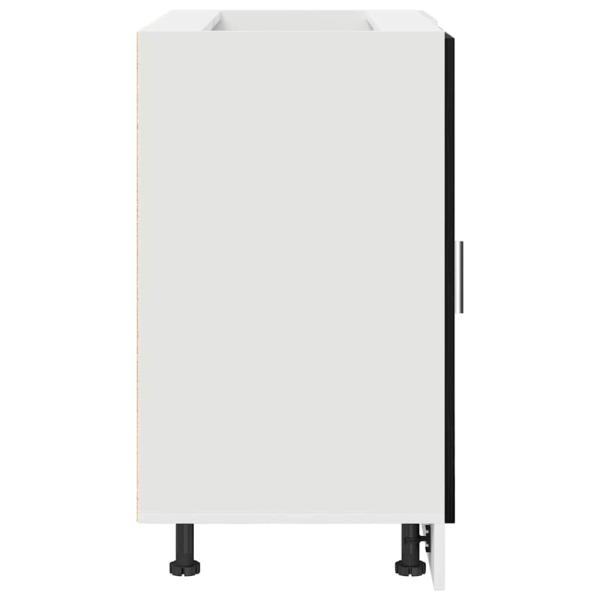 Küchen-Eck-Basisschrank mit Speicher Riga Schwarz Eichen-Optik