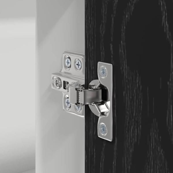 Küchen-Eck-Basisschrank mit Speicher Riga Schwarz Eichen-Optik