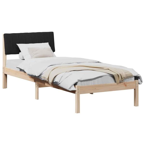 Bettgestell Braun und Schwarz 80 x 200 cm Massivholz Kiefer