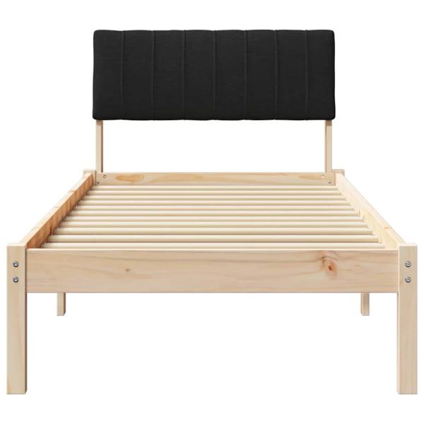 Bettgestell Braun und Schwarz 80 x 200 cm Massivholz Kiefer
