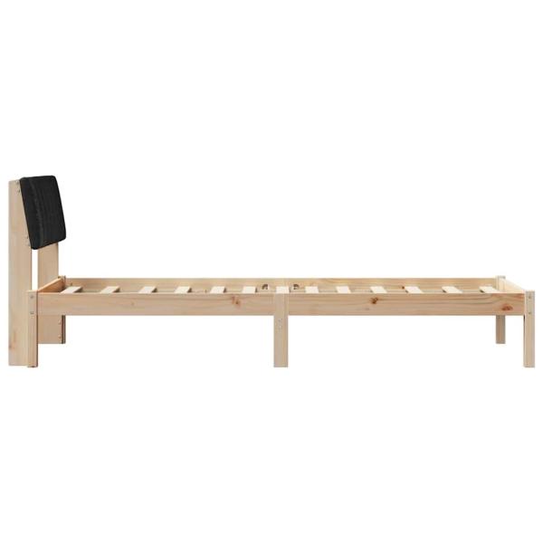 Bettgestell Braun und Schwarz 80 x 200 cm Massivholz Kiefer