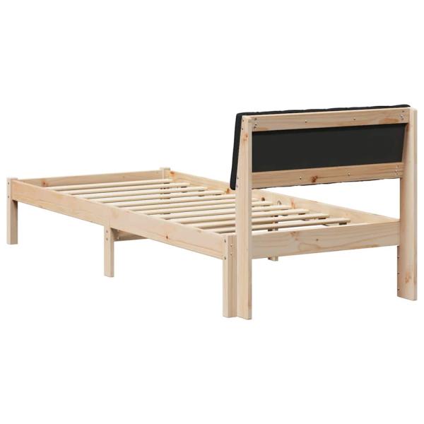 Bettgestell Braun und Schwarz 80 x 200 cm Massivholz Kiefer