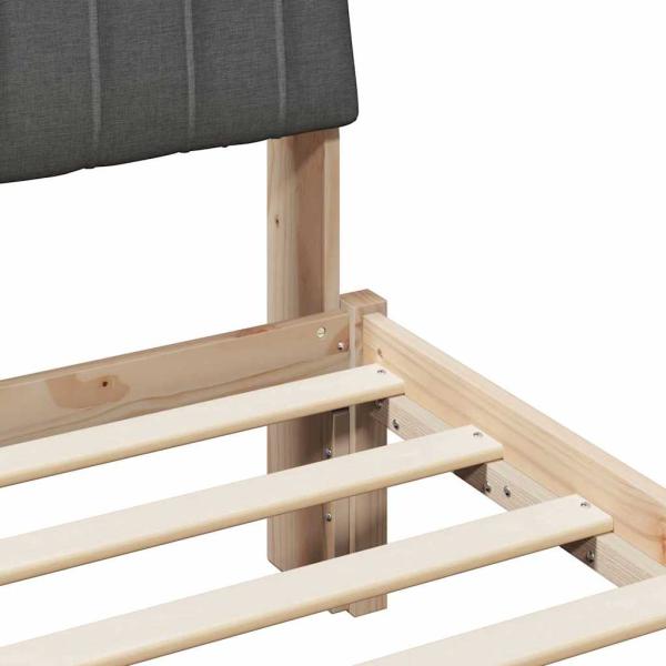 Bettgestell mit Kopfteil Braun 75 x 190 cm Stoff