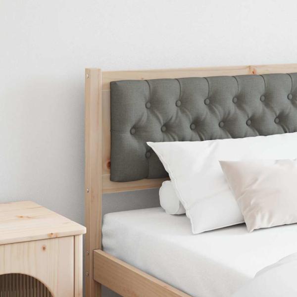 ARDEBO.de - Kopfteil braun und dunkelgrau 200 cm Massivholz Kiefer