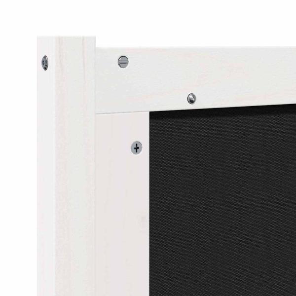 Kopfteil Sonstiges Weiß und hellgrau 200 cm Massivholz Kiefer