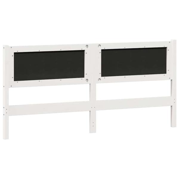 Kopfteil Sonstiges Weiß und hellgrau 180 cm Massivholz Kiefer