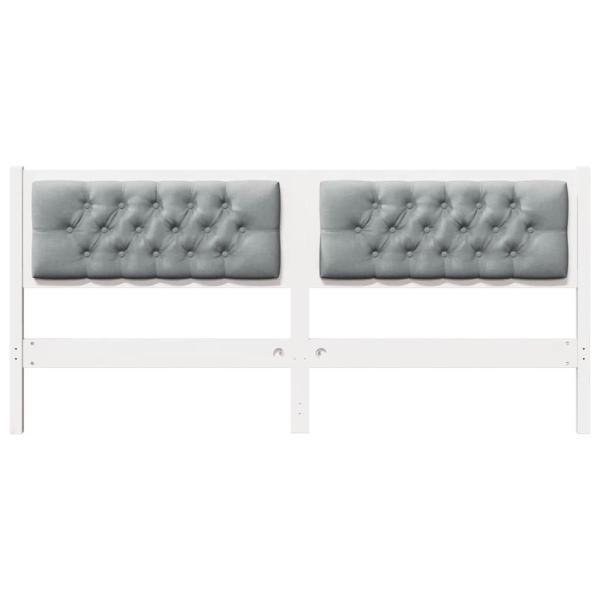 Kopfteil Sonstiges Weiß und hellgrau 160 cm Massivholz Kiefer