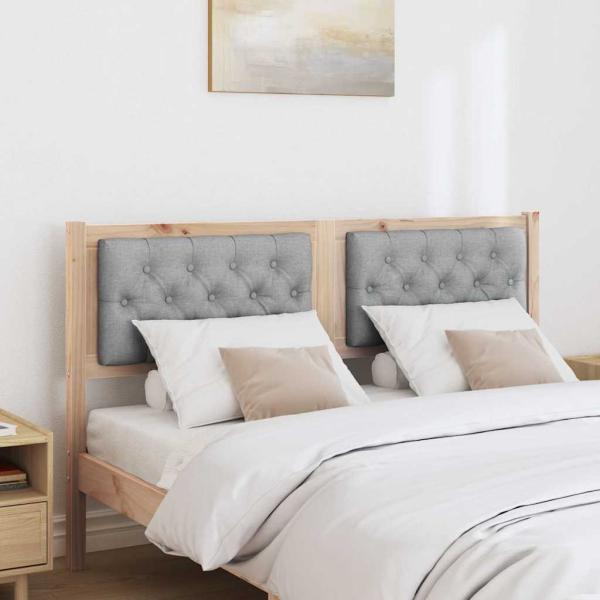 Kopfteil Sonstiges Braun und hellgrau 150 cm Massivholz Kiefer