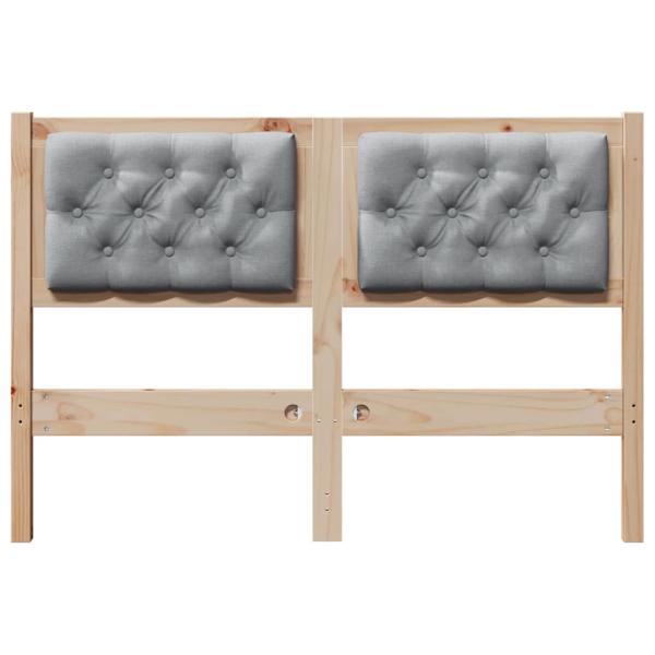 Kopfteil Sonstiges Braun und hellgrau 120 cm Massivholz Kiefer