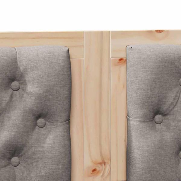 Kopfteil Sonstiges Braun und Taupe 120 cm Massivholz Kiefer