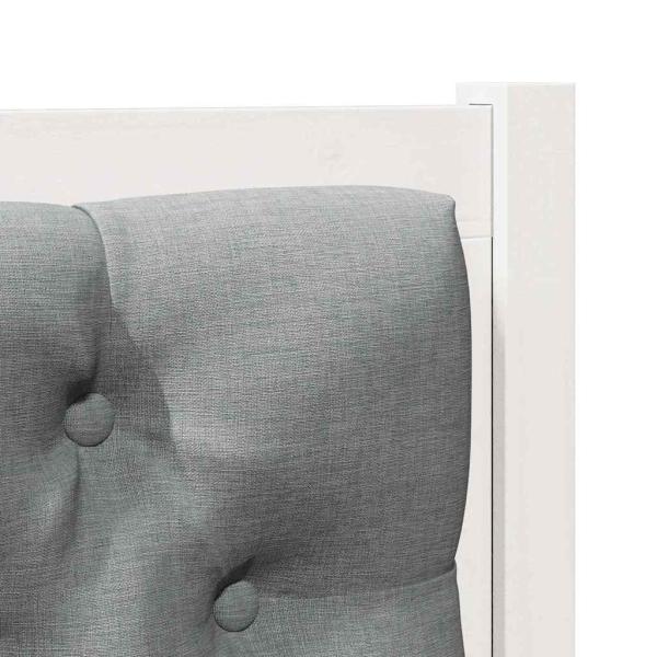 Kopfteil Sonstiges Weiß und hellgrau 100 cm Massivholz Kiefer