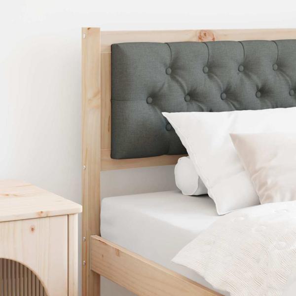 ARDEBO.de - Kopfteil Sonstiges braun und dunkelgrau 90 cm Massivholz Kiefer