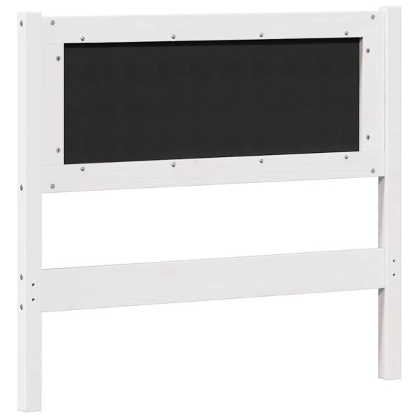 Kopfteil Sonstiges Weiß und hellgrau 90 cm Massivholz Kiefer