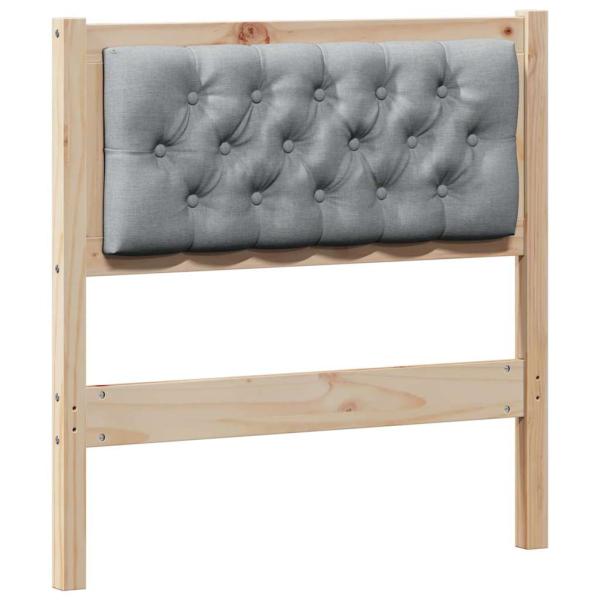 Kopfteil Sonstiges Braun und hellgrau 80 cm Massivholz Kiefer