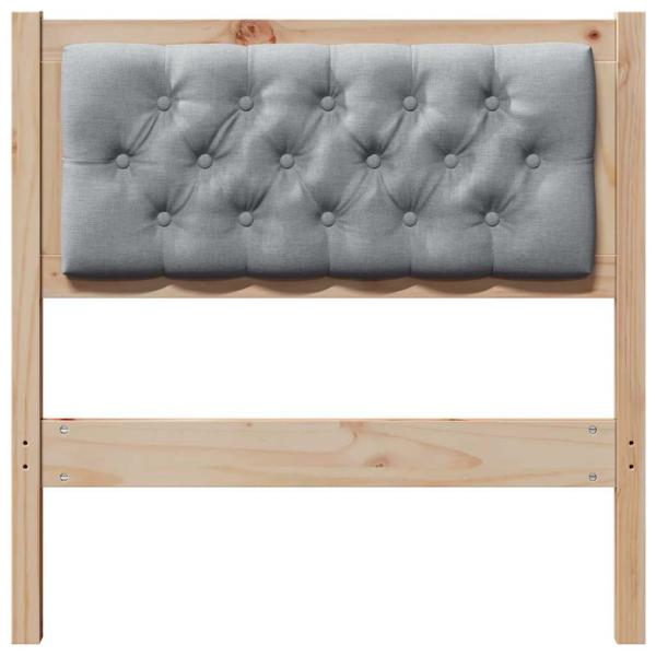 Kopfteil Sonstiges Braun und hellgrau 80 cm Massivholz Kiefer