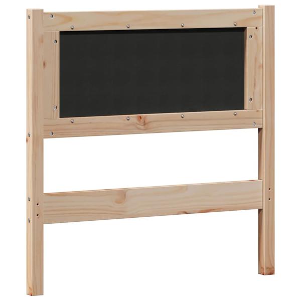 Kopfteil Sonstiges Braun und hellgrau 80 cm Massivholz Kiefer
