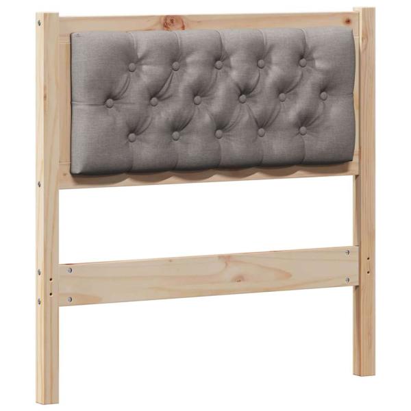 Kopfteil Sonstiges Braun und Taupe 80 cm Massivholz Kiefer