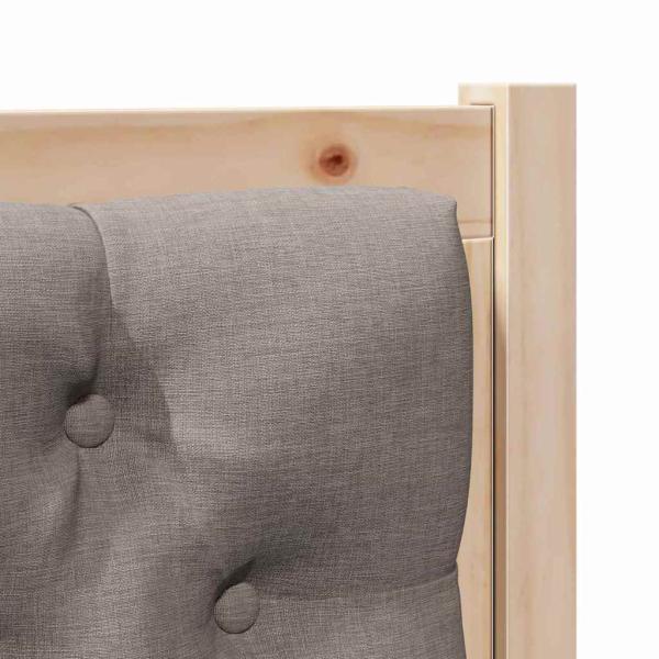 Kopfteil Sonstiges Braun und Taupe 80 cm Massivholz Kiefer
