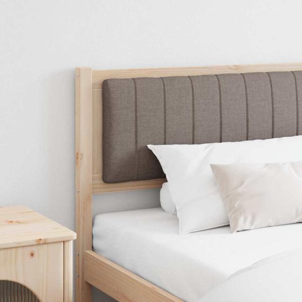ARDEBO.de - Gepolstertes Kopfteil Braun 200 cm Massivholz Kiefer und Stoff