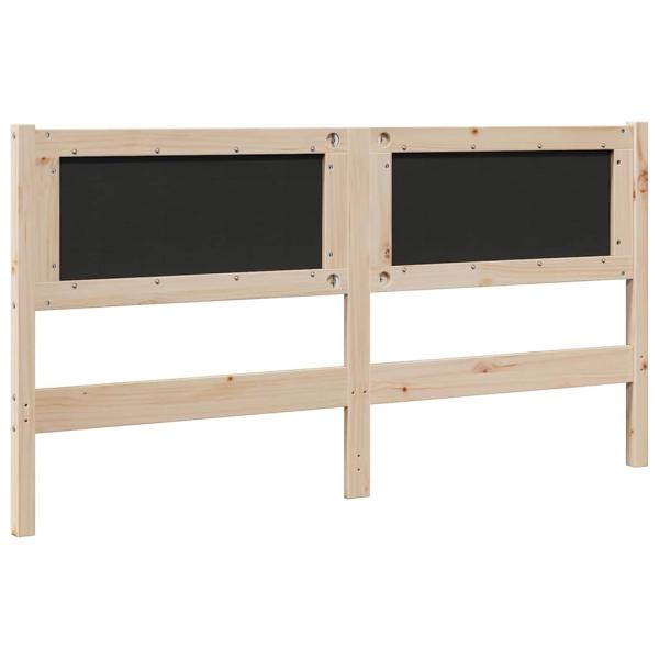 Gepolstertes Kopfteil Braun 160 cm Massivholz Kiefer und Stoff