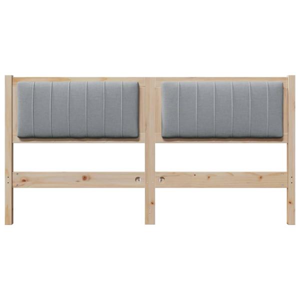 Gepolstertes Kopfteil Braun 150 cm Massives Kiefernholz