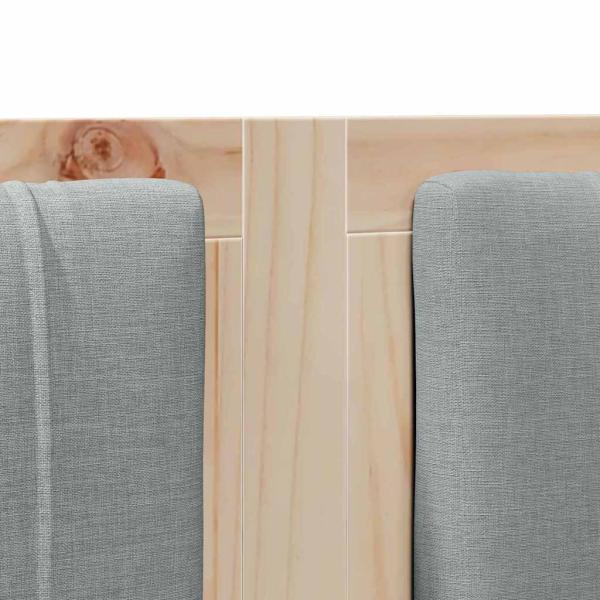 Gepolstertes Kopfteil Braun 150 cm Massives Kiefernholz