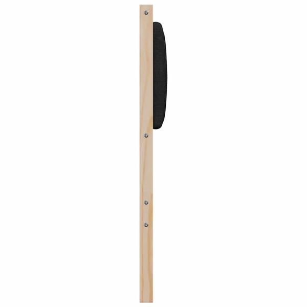 Gepolstertes Kopfteil Braun 150 cm Massivholz Kiefer und Stoff