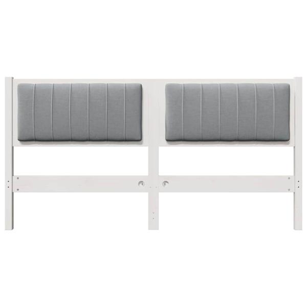 Gepolstertes Kopfteil Weiß 150 cm Massives Kiefernholz