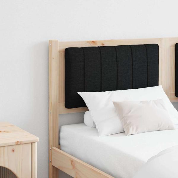 ARDEBO.de - Gepolstertes Kopfteil Braun 140 cm Massivholz Kiefer und Stoff