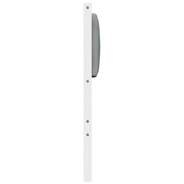 Gepolstertes Kopfteil Weiß 140 cm Massivholz Kiefer und Stoff