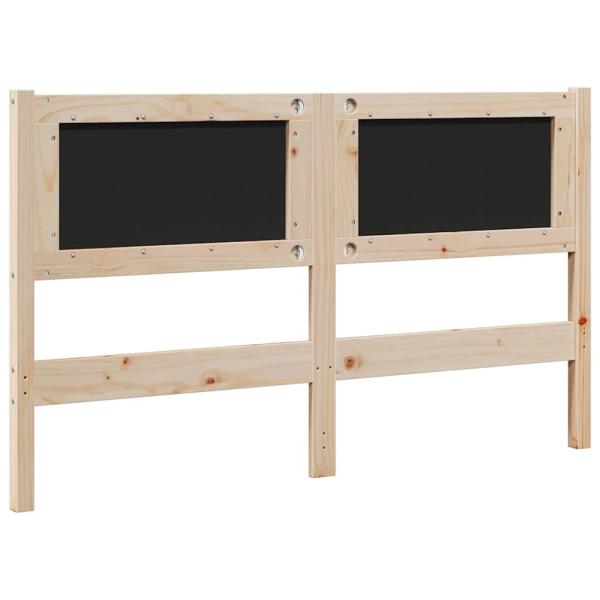 Gepolstertes Kopfteil Braun 135 cm Massivholz Kiefer und Stoff