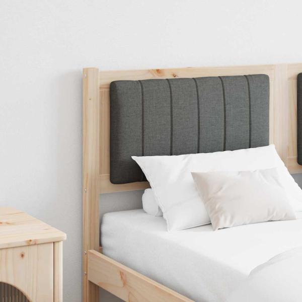 ARDEBO.de - Gepolstertes Kopfteil Braun 135 cm Massivholz Kiefer und Stoff