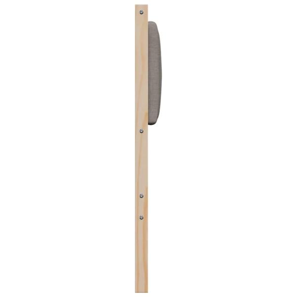 Gepolstertes Kopfteil Braun 120 cm Massivholz Kiefer und Stoff